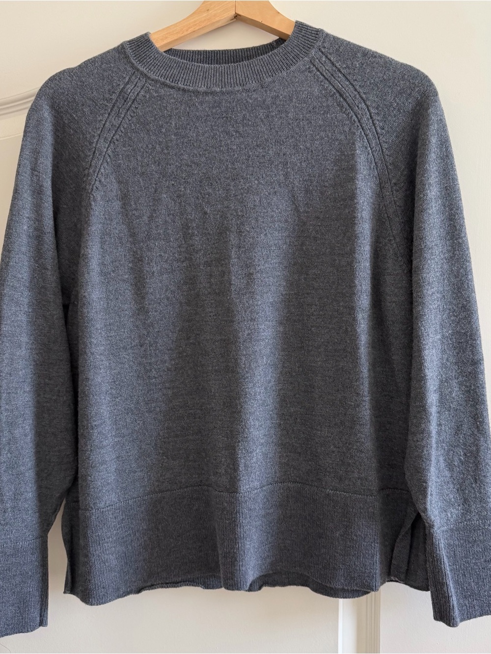 C&C California Merino Wool Charcoal Crewneck Sweater